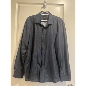 NICOLE MILLER NEW YORK slim fit Dark Blue with white dots XL academia preppy